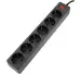Сетевой фильтр 5bites GARDA SP6B-518 6S, чёрный, 6 розеток / 10А / 2,2кВт / длина кабеля 1,8 метра / крепление на стену